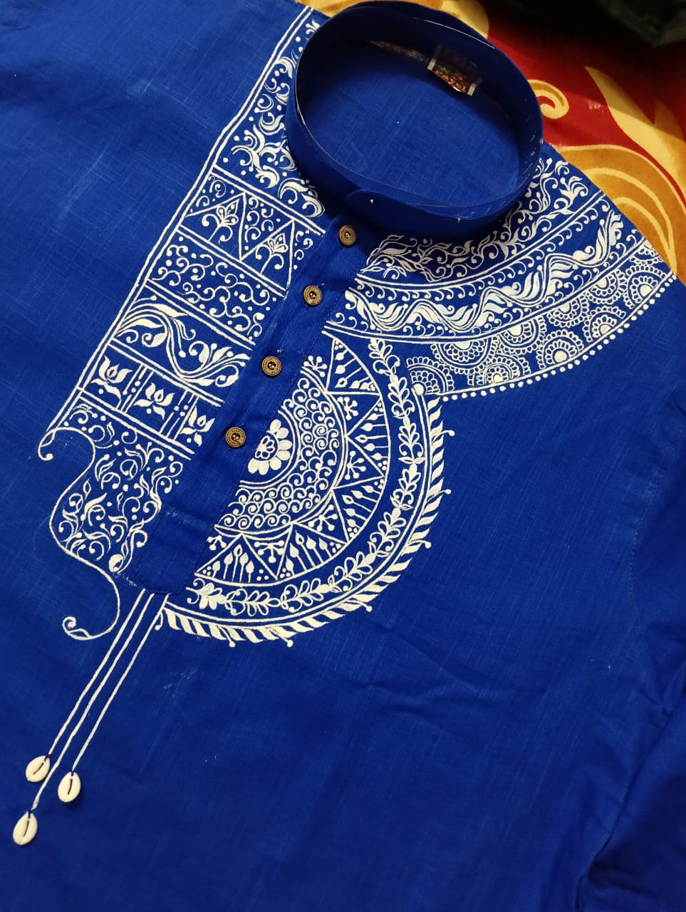 Men Solid Cotton Straight Kurta পাঞ্জাবি