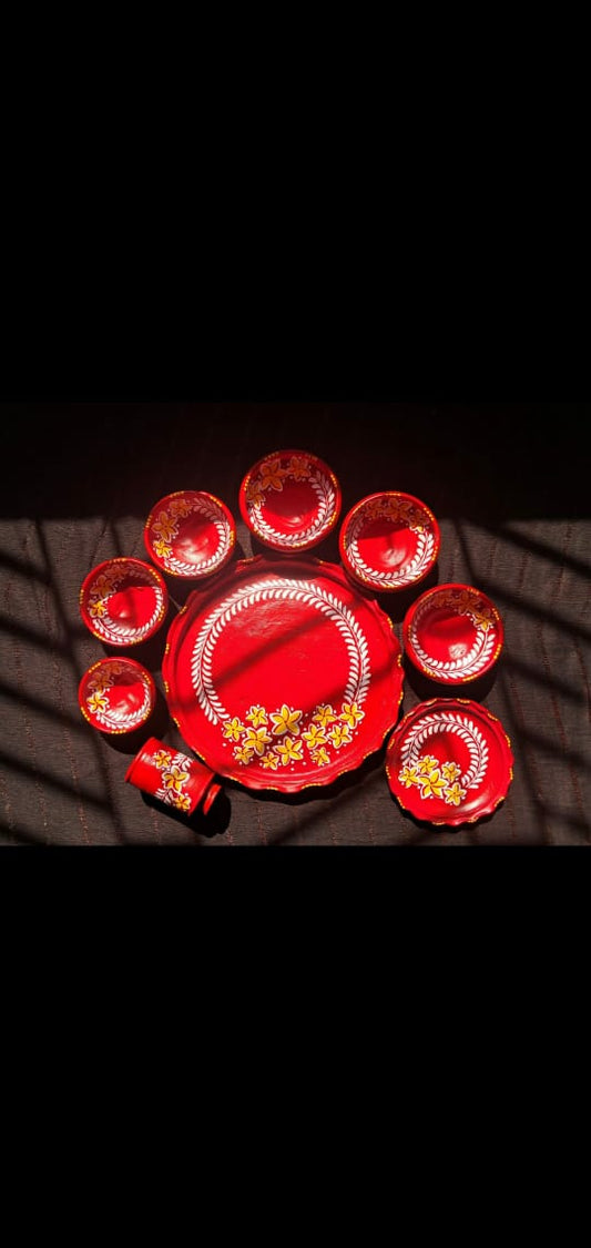 মাটির থালা বাটির সেট (Earthen Plate and Bowl Set)